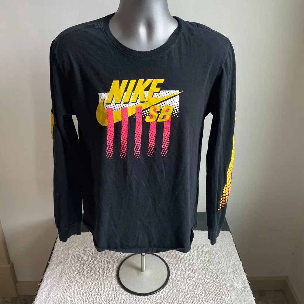 NIKE SB SKATEBOARDING LONG SLEEVE TEE MEN'S SIZE LARGE CREWNECK T-SHIRT - Picture 2 of 7